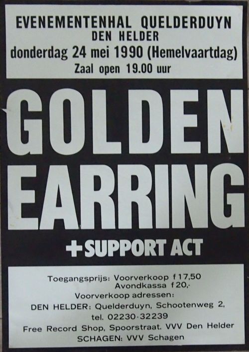 Golden Earring show poster May 24 1990 Den Helder - Quelderduyn Sporthal (Collection Edwin Knip)